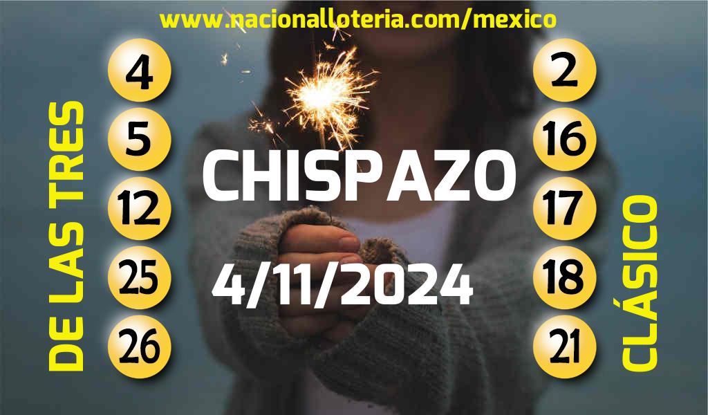 Resultados del Chispazo del Lunes 4 de Noviembre de 2024