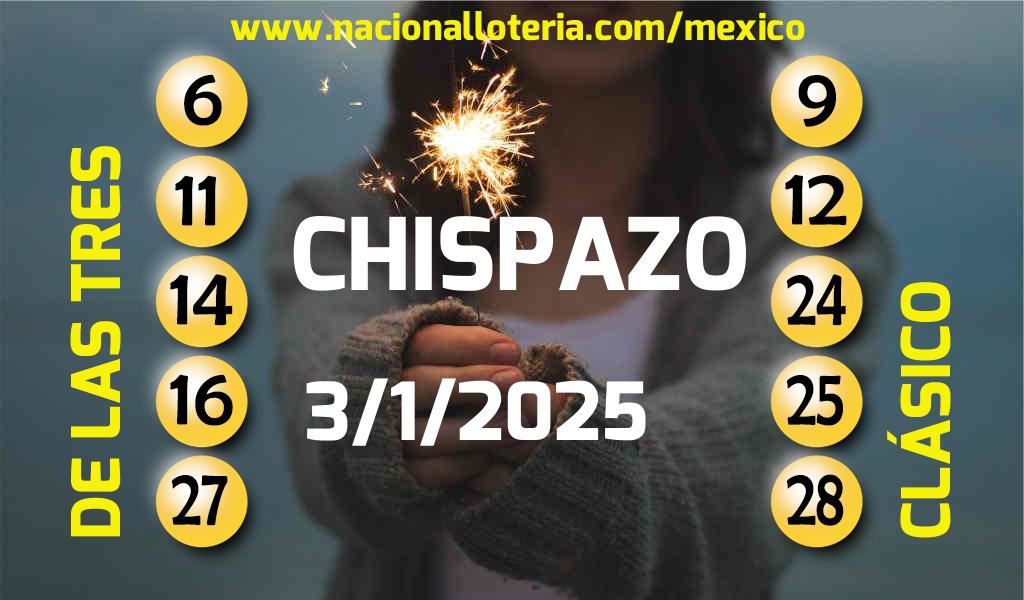 Resultados del Chispazo del Viernes 3 de Enero de 2025