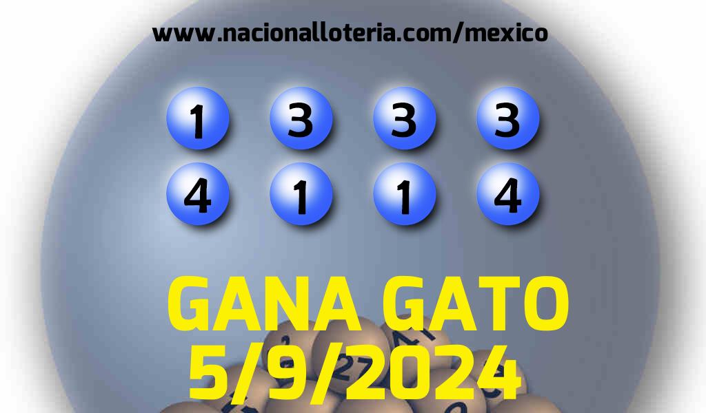 Resultados del Gana Gato del Jueves 5 de Septiembre de 2024