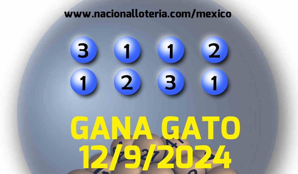 Resultados del Gana Gato del Jueves 12 de Septiembre de 2024