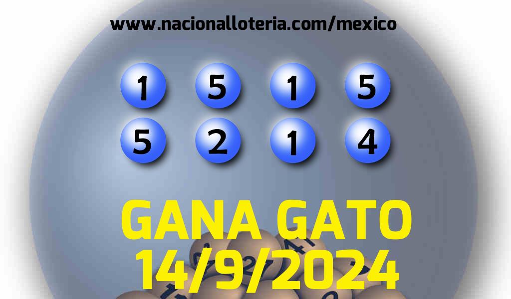 Resultados del Gana Gato del Sábado 14 de Septiembre de 2024