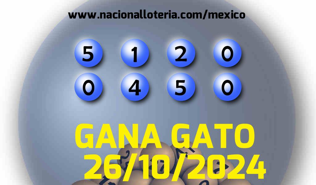 Resultados del Gana Gato del Sábado 26 de Octubre de 2024