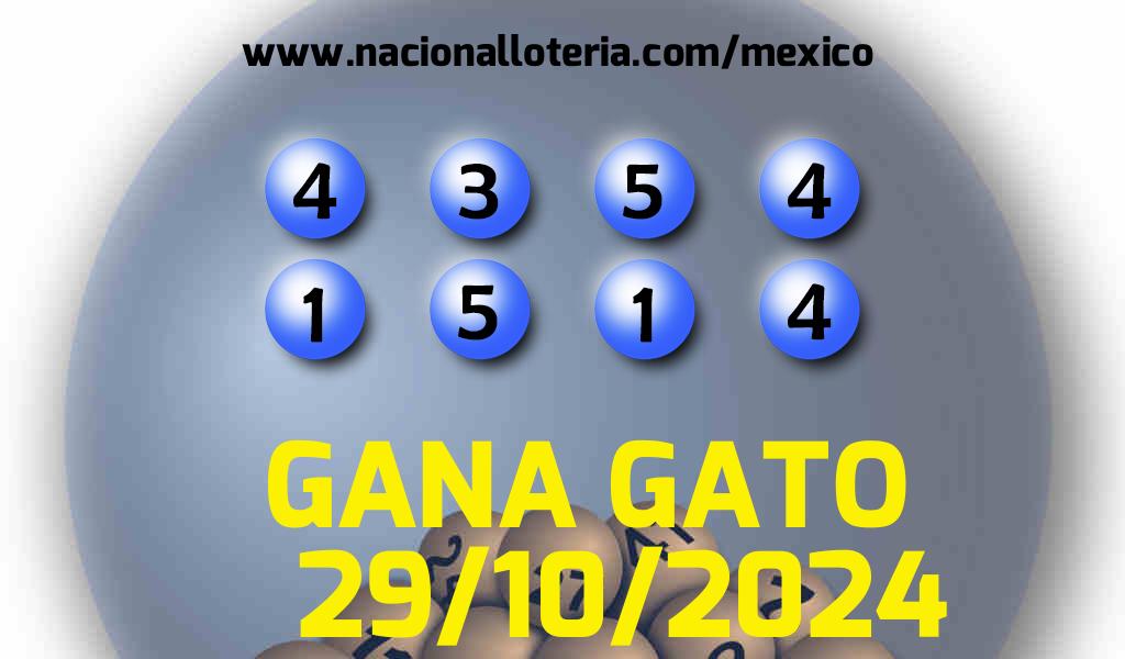 Resultados del Gana Gato del Martes 29 de Octubre de 2024