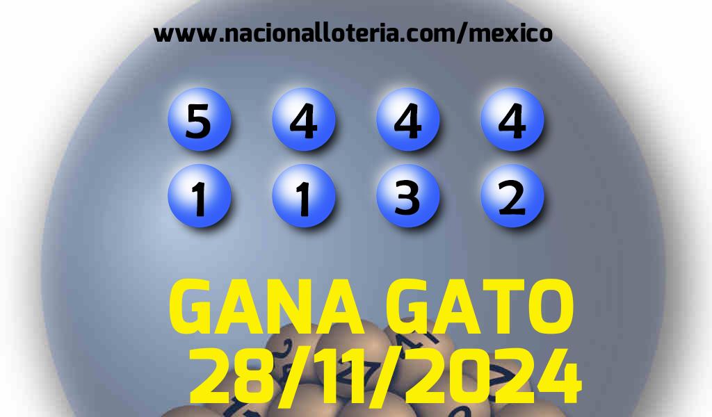 Resultados del Gana Gato del Jueves 28 de Noviembre de 2024