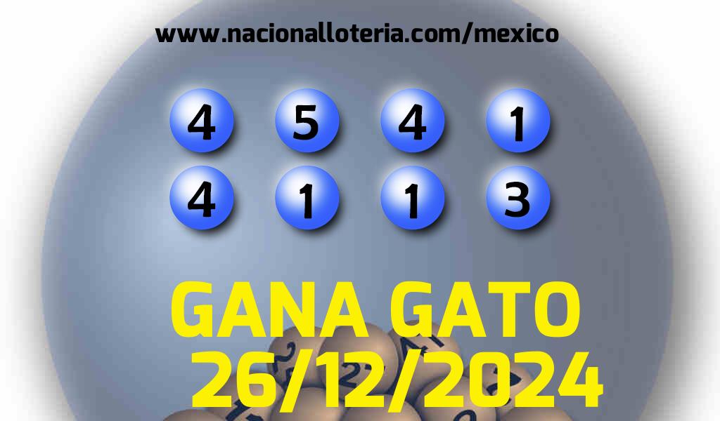 Resultados del Gana Gato del Jueves 26 de Diciembre de 2024