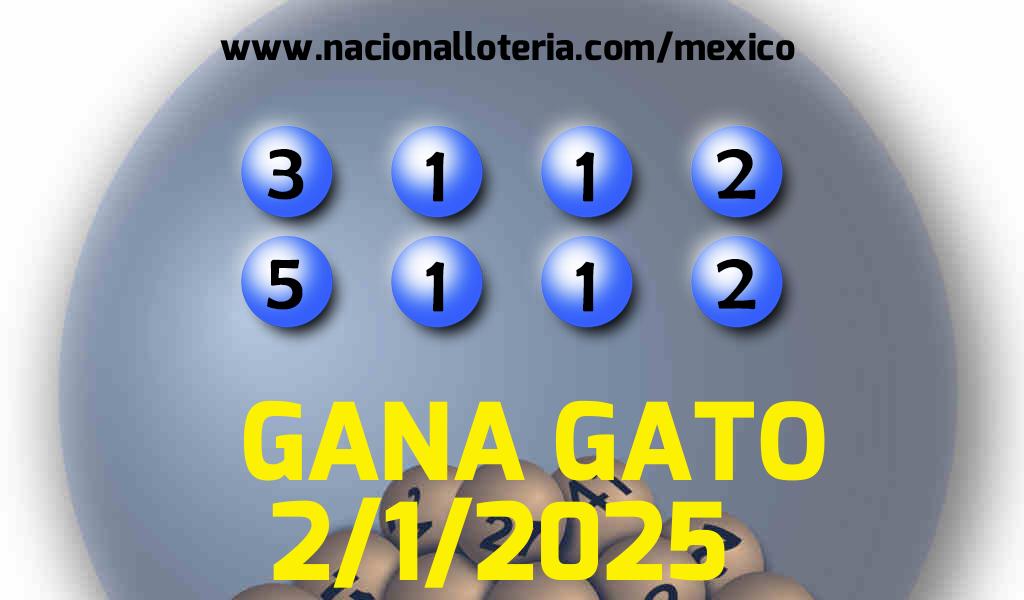 Resultados del Gana Gato del Jueves 2 de Enero de 2025