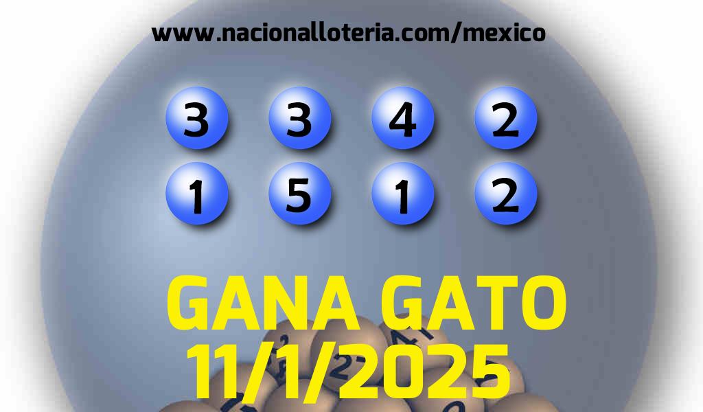 Resultados del Gana Gato del Sábado 11 de Enero de 2025