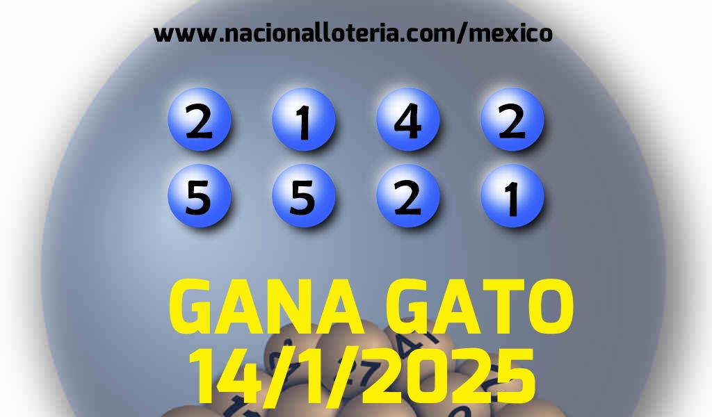 Resultados del Gana Gato del Martes 14 de Enero de 2025