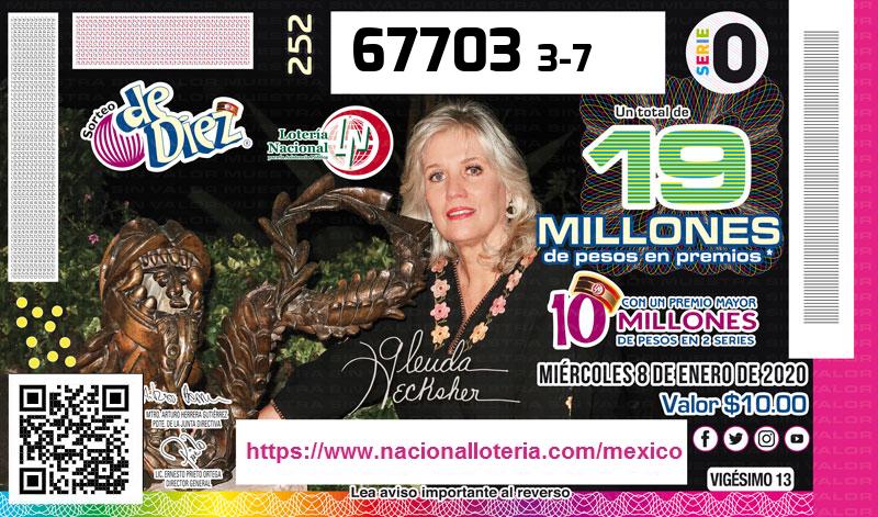 Sorteo De Diez 252 Del Miercoles 8 De Enero De Resultados Loteria Nacional