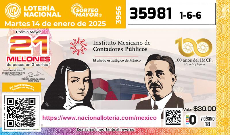 Premio Mayor de la Lotería del Martes 14 de Enero de 2025