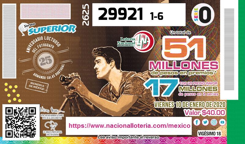 Sorteo Superior 2625 Del Viernes 10 De Enero De Resultados Loteria Nacional