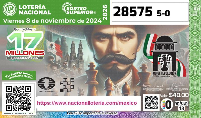 Premio Mayor de la Lotería del Viernes 8 de Noviembre de 2024