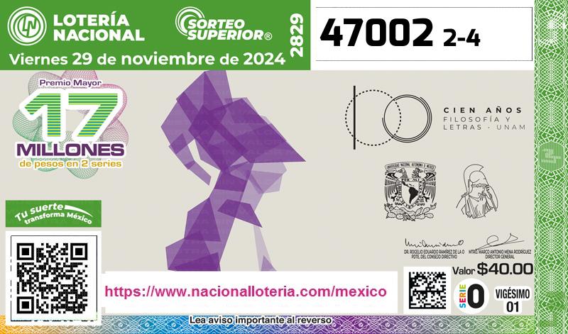 Premio Mayor de la Lotería del Viernes 29 de Noviembre de 2024