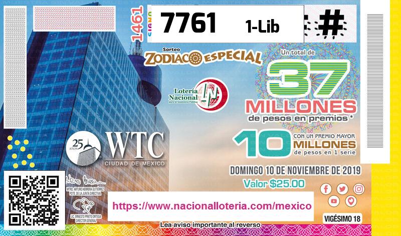 Sorteo Zodiaco Especial 1461 Del Domingo 10 De Noviembre De 19 Resultados Loteria Nacional