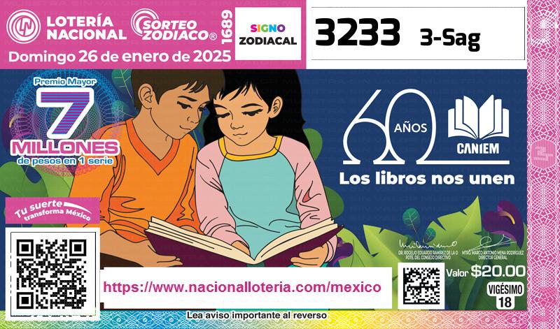 Premio Mayor de la Lotería del Domingo 26 de Enero de 2025