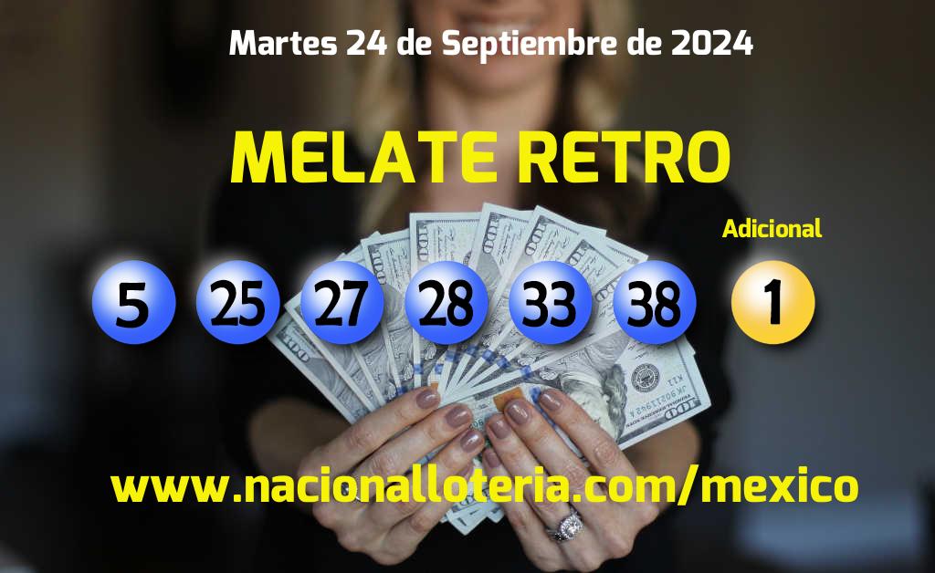 Resultados del Melate Retro del Martes 24 de Septiembre de 2024