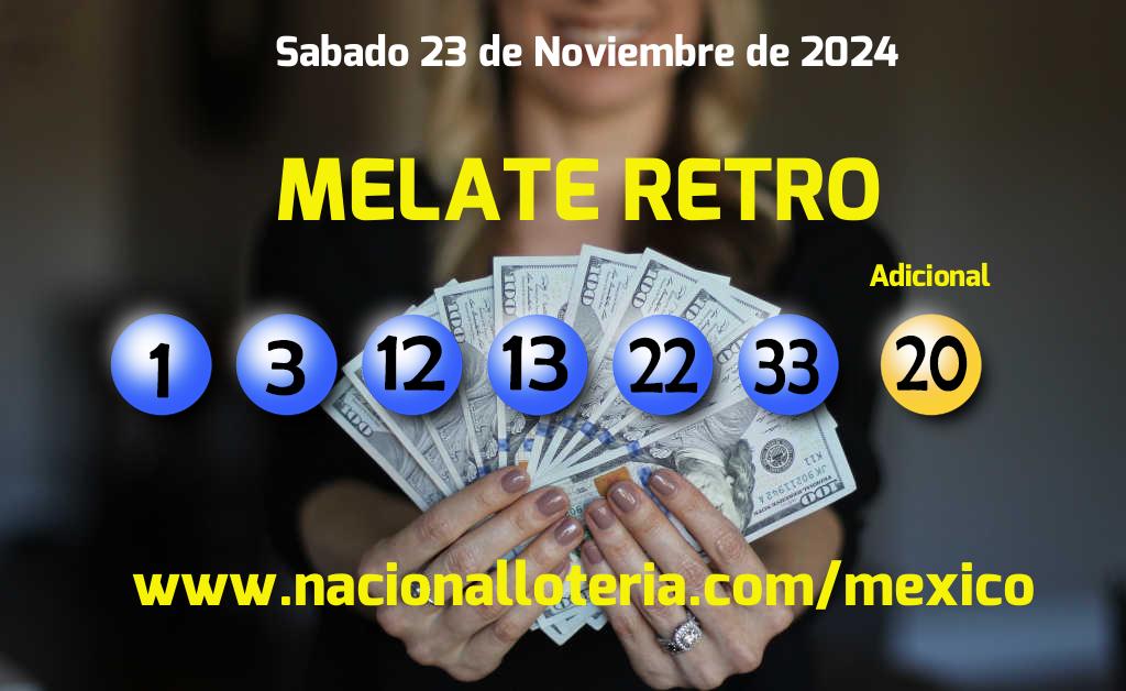 Resultados del Melate Retro del Sábado 23 de Noviembre de 2024